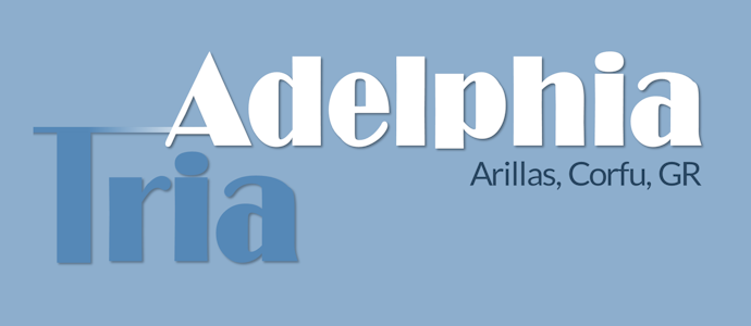 Tria Adelphia Corfu Logo by WA Designs